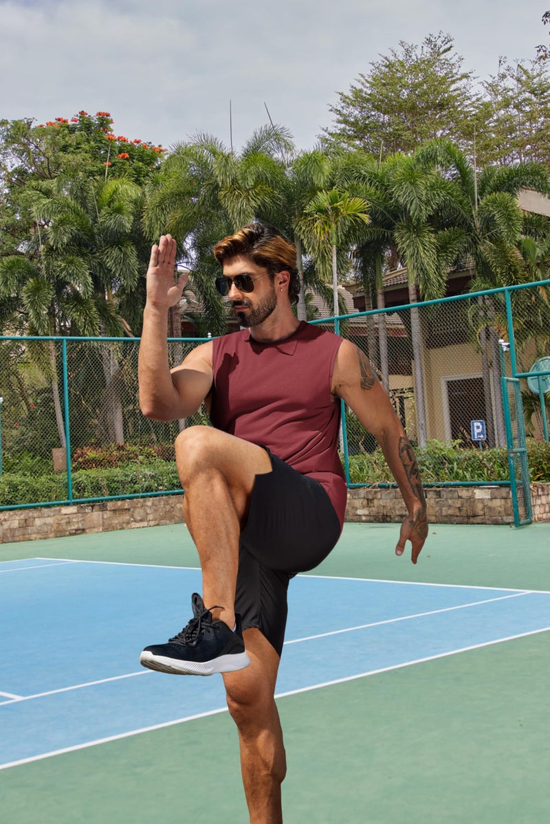 COOFANDY Men's Sleeveless Shirts Cotton 3 Pack Gym Muscle Tee Solid Soft Casual Classic Tank Tops Black/Medium Grey L - Image 5