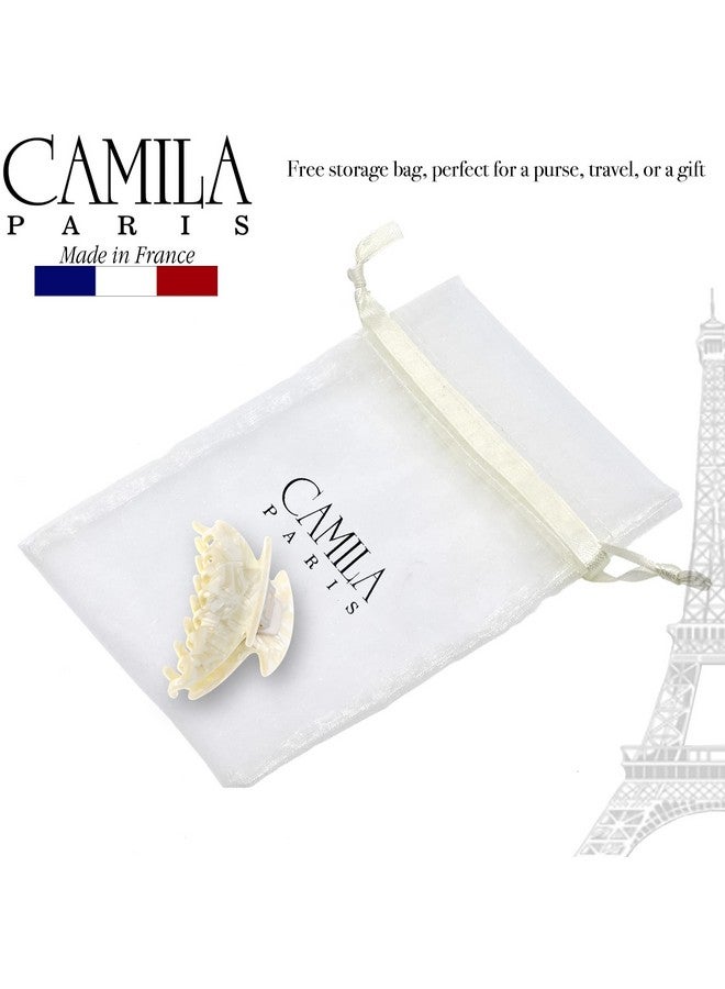 CAMILA Paris Cp3266 French Hair Clip For Women Small 2.75 Inch Handmade White Girls Hair Claw Clips Jaw Fashion Durable Styling Hair Accessories For Women Strong Hold No Slip Grip. Made In France - Image 5