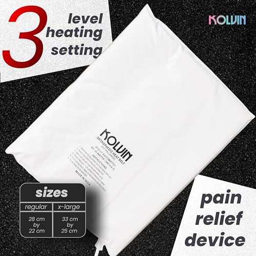 KOLVIN Orthopaedic Heating Belt Premium | Electric Heat Pad for Pain Relief | Back Pain, Shoulder Pain, Knee Pain, Joint Pain & Muscle Discomfort | Adjustable & Comfortable for Daily Us (Regular) - Image 3