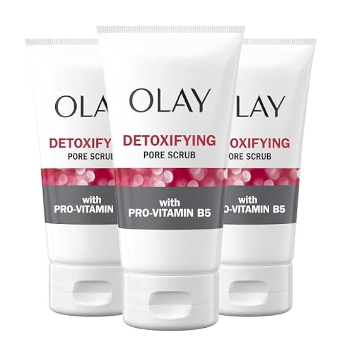 Olay Facial Cleanser by Olay Regenerist, Detoxifying Pore Scrub & Exfoliator, 5 Oz (Pack of 3) - Image 1
