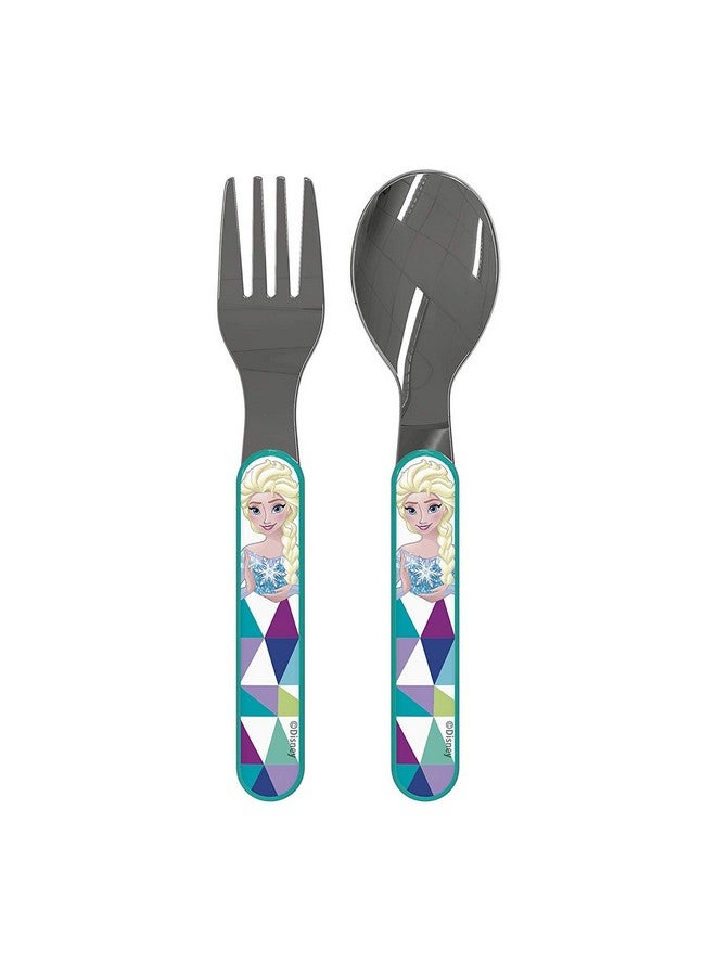 Zak Designs طقم أدوات مائدة للأطفال من زاك ديزاينز مستوحى من ديزني فروزن 5 قطع يشمل طبق، وعاء، كوب وأدوات مائدة، خالي من BPA مصنوع من مواد متينة ومثالي للأطفال - Image 4