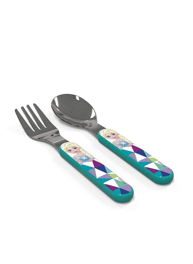 Zak Designs طقم أدوات مائدة للأطفال من زاك ديزاينز مستوحى من ديزني فروزن 5 قطع يشمل طبق، وعاء، كوب وأدوات مائدة، خالي من BPA مصنوع من مواد متينة ومثالي للأطفال - Image 2