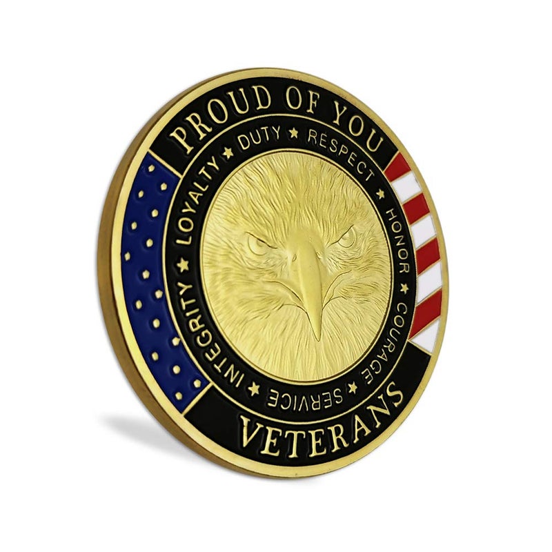 LDCREEE Military Veterans Challenge Coin Thank You for Your Service Appreciation Gift - Image 5