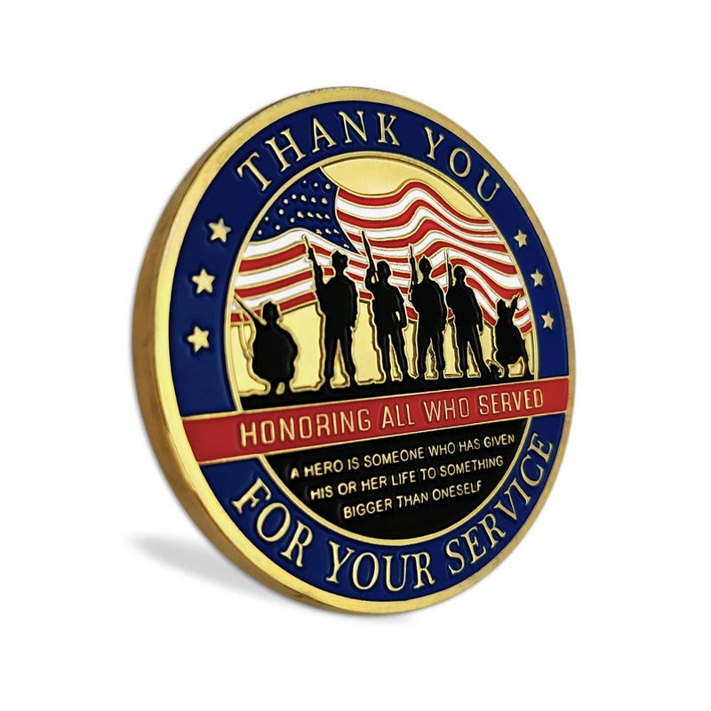 LDCREEE Military Veterans Challenge Coin Thank You for Your Service Appreciation Gift - Image 4