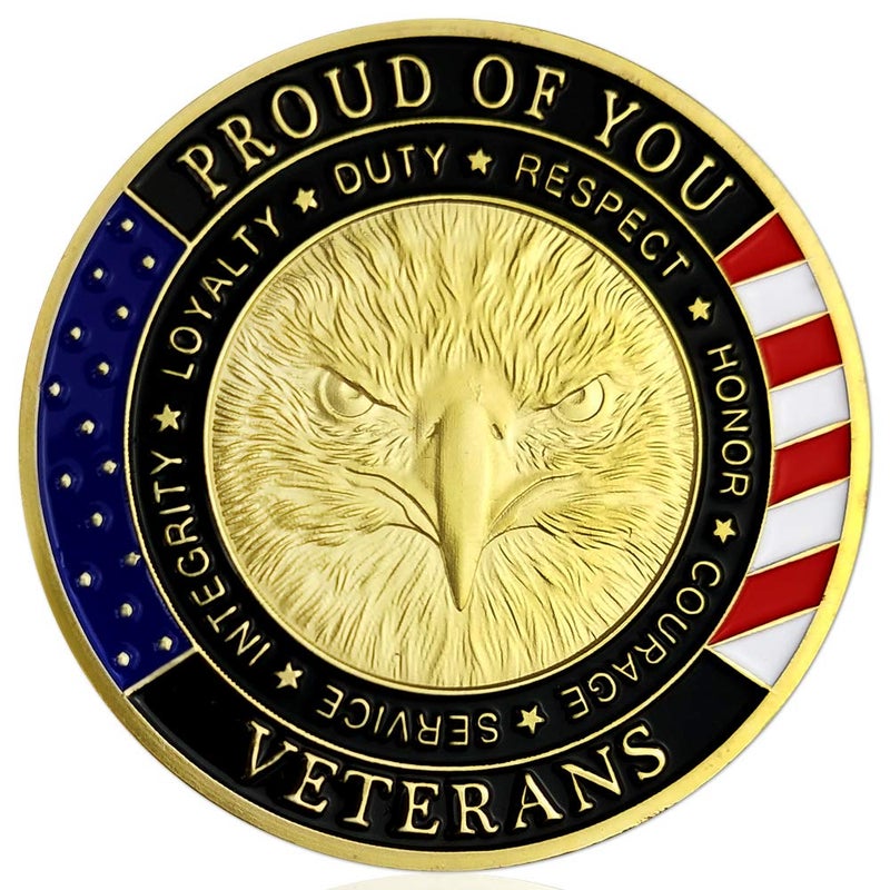 LDCREEE Military Veterans Challenge Coin Thank You for Your Service Appreciation Gift - Image 3