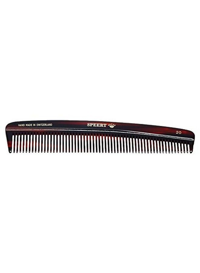 Speert Handmade Tortoise Comb ; All Hair Types: Curly/Straight/Thick/Thin ; Hypoallergenic Cellulose Acetate ; Made In Switzerland ; 6.37”X 1.25”X 0.15” ; 20 - Image 1