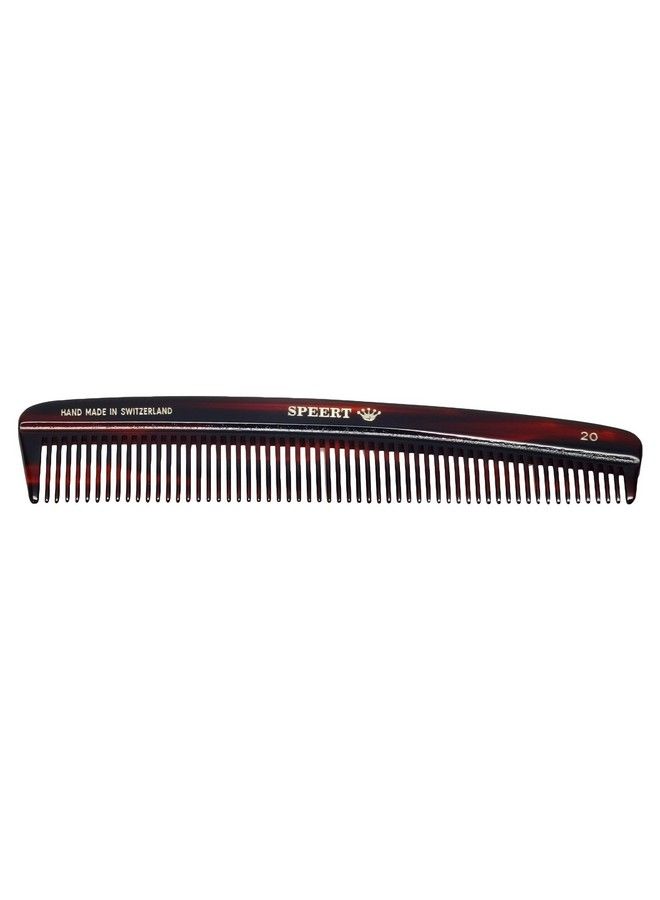 Speert Handmade Tortoise Comb ; All Hair Types: Curly/Straight/Thick/Thin ; Hypoallergenic Cellulose Acetate ; Made In Switzerland ; 6.37”X 1.25”X 0.15” ; 20 - Image 2