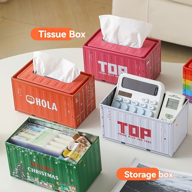 Green Tinplate Tissue Box For Home Kitchen Bathroom Napkin Storage - Image 5