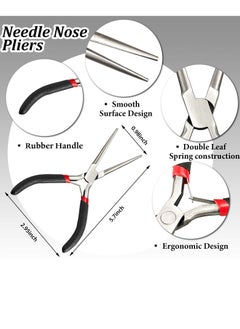 Y&D 10 Pieces Metal DIY Model Tool Sets, Tab Edge Cylinder Cone Shape Bending Assist Tools, Nozzle Pliers Flat Nose Needle for 3D Jigsaw Puzzles Assembly  - Image 3