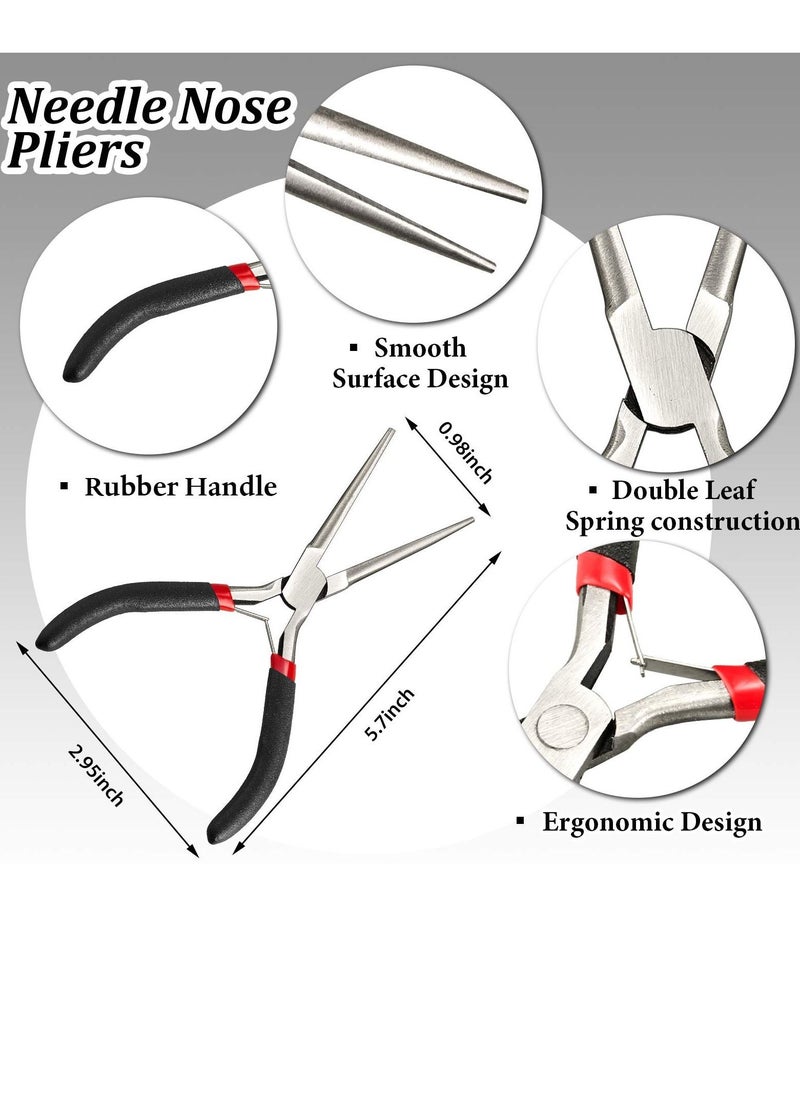 Y&D - 10 Pieces Metal DIY Model Tool Sets, Tab Edge Cylinder Cone Shape Bending Assist Tools, Nozzle Pliers Flat Nose Needle for 3D Jigsaw Puzzles Assembly - Image 1