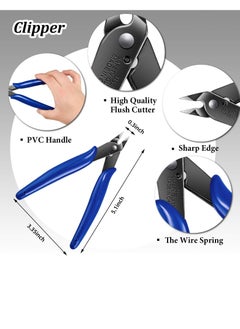 Y&D 10 Pieces Metal DIY Model Tool Sets, Tab Edge Cylinder Cone Shape Bending Assist Tools, Nozzle Pliers Flat Nose Needle for 3D Jigsaw Puzzles Assembly  - Image 4