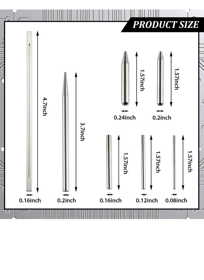 Y&D - 10 Pieces Metal DIY Model Tool Sets, Tab Edge Cylinder Cone Shape Bending Assist Tools, Nozzle Pliers Flat Nose Needle for 3D Jigsaw Puzzles Assembly - Image 1