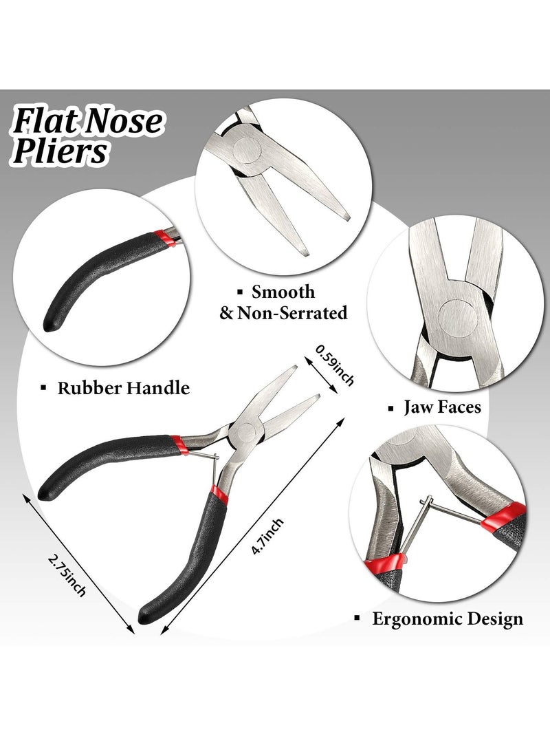 Y&D - 10 Pieces Metal DIY Model Tool Sets, Tab Edge Cylinder Cone Shape Bending Assist Tools, Nozzle Pliers Flat Nose Needle for 3D Jigsaw Puzzles Assembly - Image 1