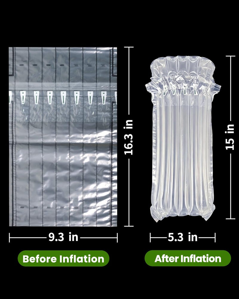 MONKKINO 16pcs Wine Bags for Travel, Quick Inflation Bottle Protector Sleeve Bubble Wrap for Durable Protection with Upgraded Air Pump, Reusable Single Valve Cushioning for Long Trip, Shipping, Moving - Image 5