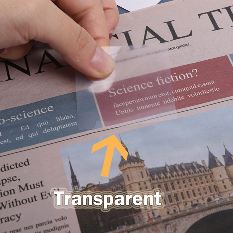 Memoking T02 Paper - T02 Thermal Labels, Clear/Transparent Paper for Journal Photo Texts Study Notes and More, 3 Rolls - Image 5