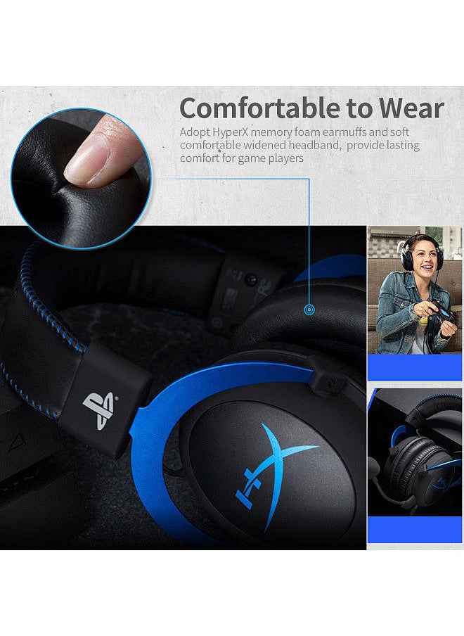 Kingston - HyperX Cloud Gaming Head-mounted Gaming Headset with in-Line Audio Control Detachable Microphone for PS4 PS5 Xbox PC - Image 1
