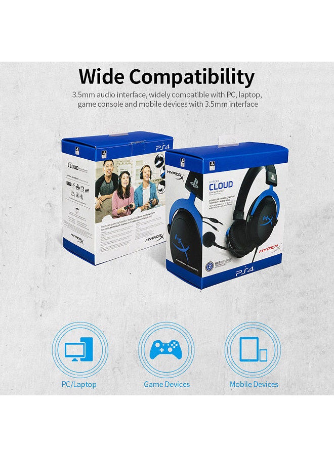 Kingston - HyperX Cloud Gaming Head-mounted Gaming Headset with in-Line Audio Control Detachable Microphone for PS4 PS5 Xbox PC - Image 1