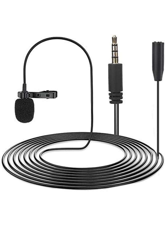 erorex - Accessories Black Portable Mini Interview Record Clip On Microphone With Headphone Jack For Smartphone Computer Tools Filming Accessoriez - Image 1
