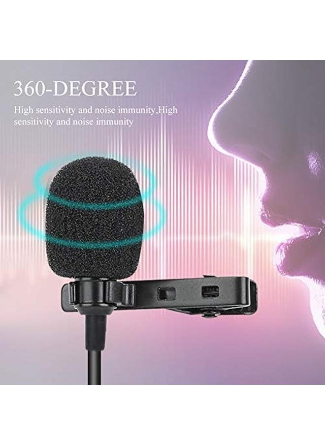 erorex - Accessories Black Portable Mini Interview Record Clip On Microphone With Headphone Jack For Smartphone Computer Tools Filming Accessoriez - Image 1