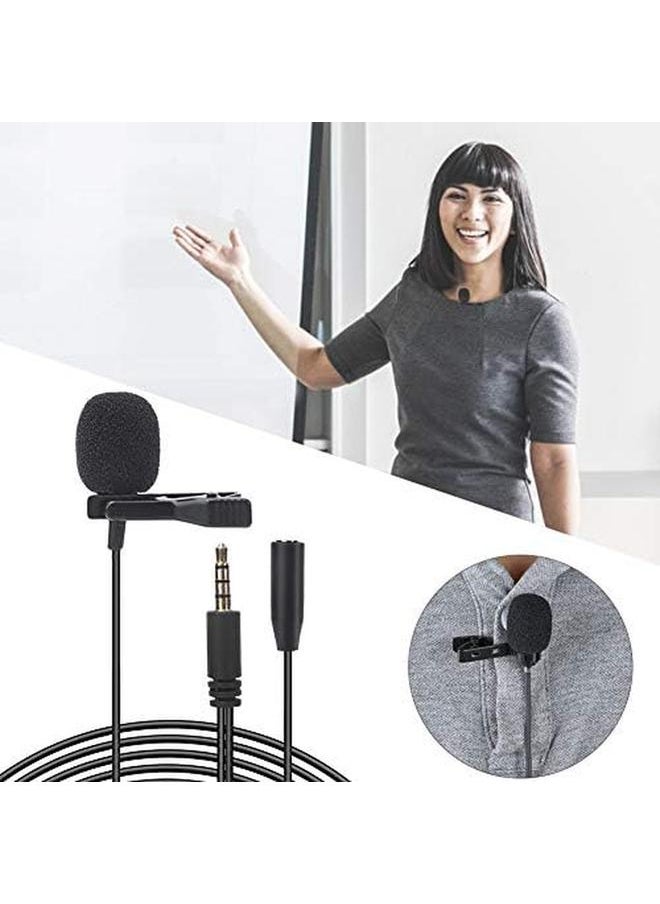 erorex - Accessories Black Portable Mini Interview Record Clip On Microphone With Headphone Jack For Smartphone Computer Tools Filming Accessoriez - Image 1