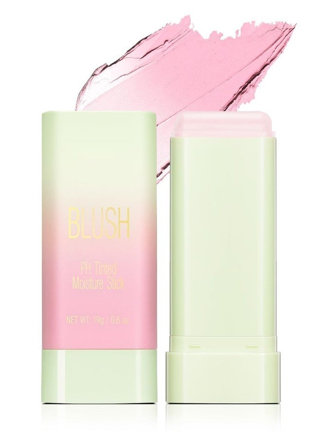 FYEBOO PH Color Changing Blush Stick, Multi-purpose Makeup Hydrating Blush Stick PH-Sensitive Color-Changing Lip Tint, Long-Lasting 24 Hours (1# Shy Pink, 0.6 Oz) - Image 1