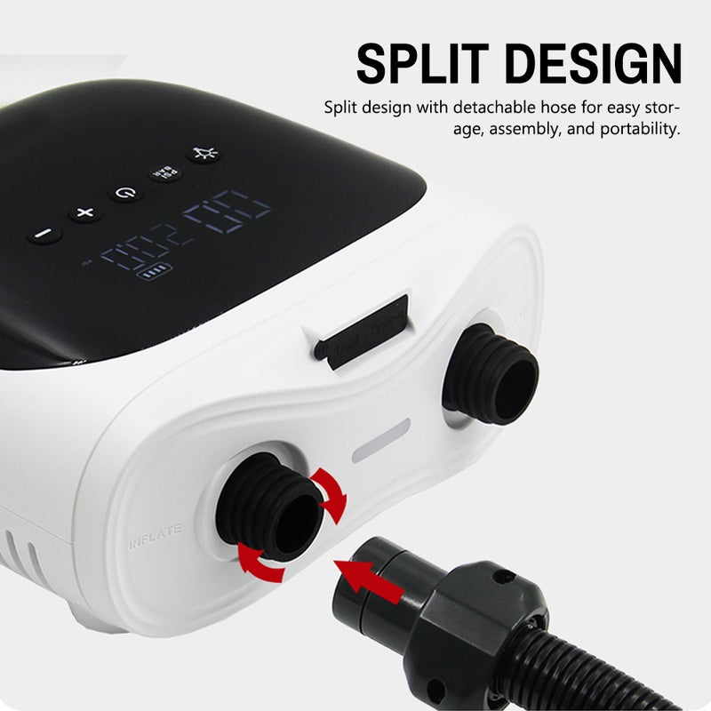 Electric AirPump with 6 Nozzles 12Volt Vehicle Electric High-Pressure Pump Paddle Board Pump Inflatable Boat Inflatable Tent Inflator Multifunctional Auto Electric Pump - Image 3