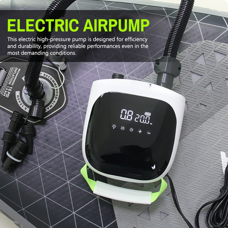 Electric AirPump with 6 Nozzles 12Volt Vehicle Electric High-Pressure Pump Paddle Board Pump Inflatable Boat Inflatable Tent Inflator Multifunctional Auto Electric Pump - Image 4