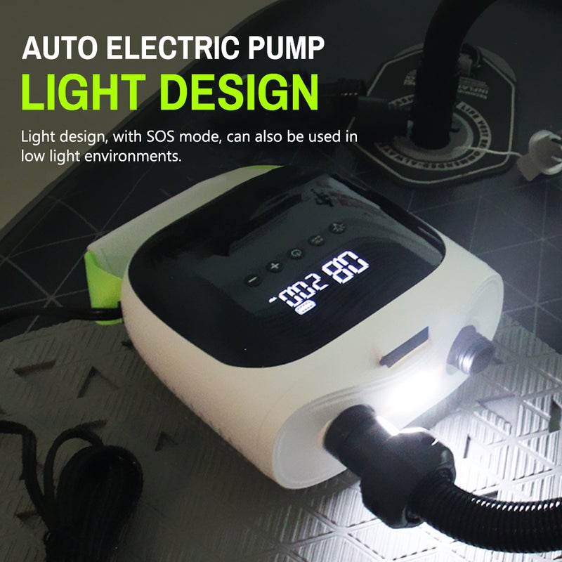 Electric AirPump with 6 Nozzles 12Volt Vehicle Electric High-Pressure Pump Paddle Board Pump Inflatable Boat Inflatable Tent Inflator Multifunctional Auto Electric Pump - Image 5
