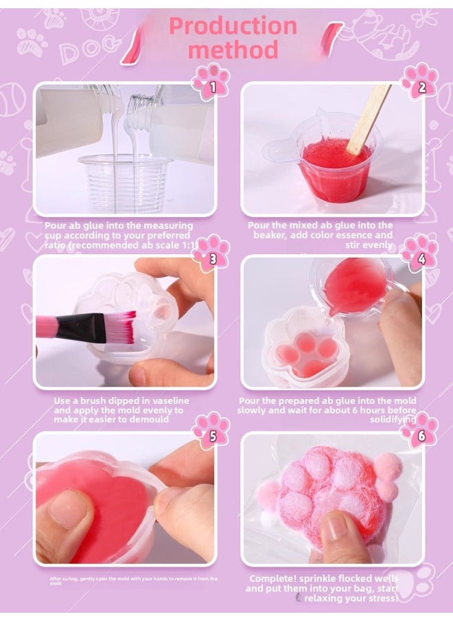 null - Pinch Decompression Toy Homemade Silicone Pinch Diy Handmade Material Package To Make Cat Claw Mold Girl Set-Color:[king's Set] Free 16 Bottles Of AB Glue + 17 Exquisite Molds + Three-layer Rotation Storage - Image 1