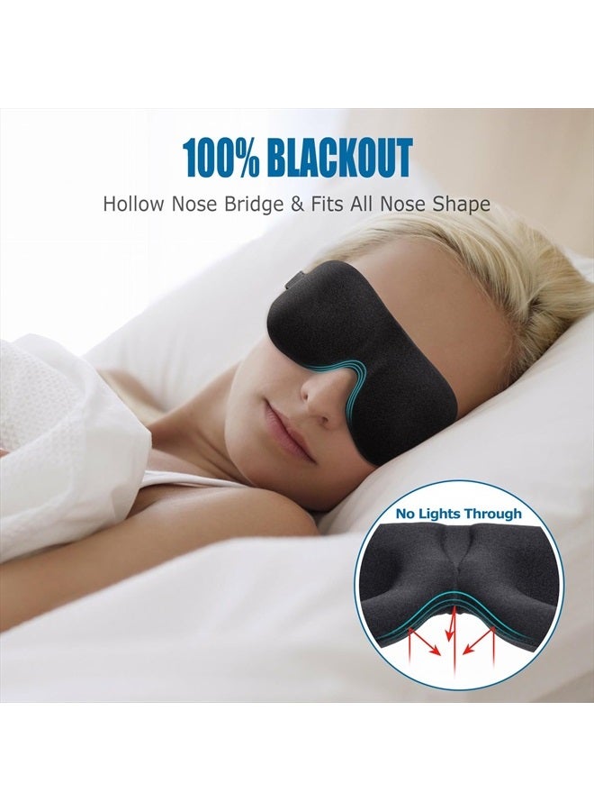 YIVIEW Sleep Mask Pack of 3, Upgrade 100% Light Blocking 3D Eye Masks for Sleeping, Ultra-Thin Sides for Side Sleeper, Blindfold for Men Women - Image 2