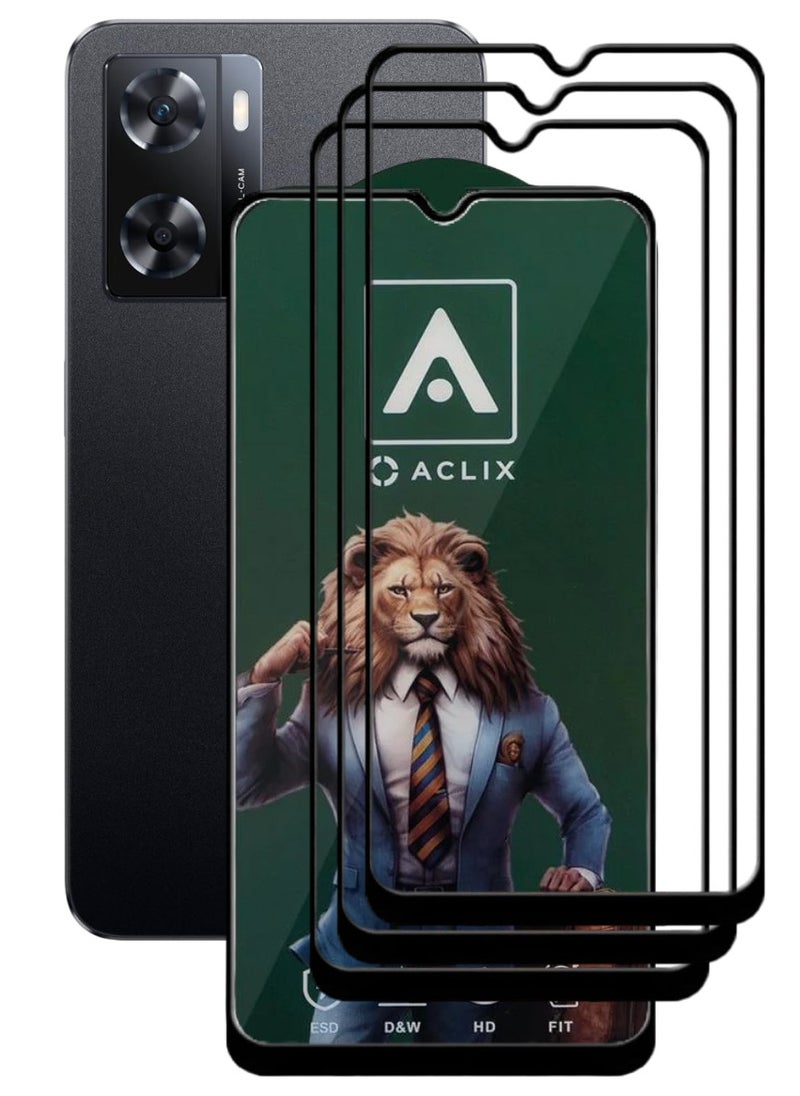 ACLIX 3 Pieces Antistatic ESD Dustproof Premium Quality High Definition Tempered Glass Screen Protector Designed For Oppo A77s - Image 1