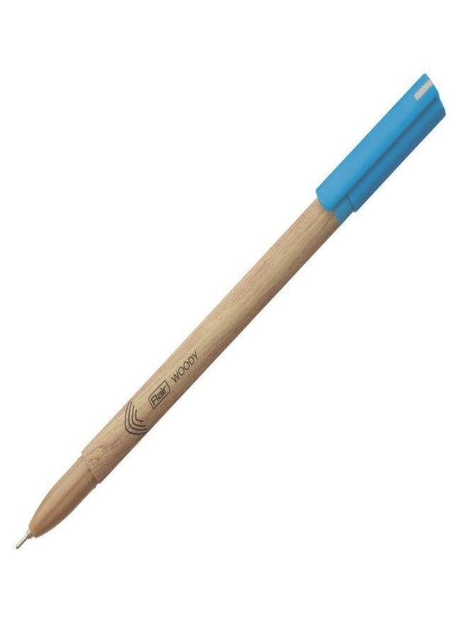 FLAIR Woody 0.7mm Ball Pen Blister Pack | Attractive Woody Design | Smooth Ink Flow System With Low-Viscosity Ink | Smudge Free Writing | Blue Ink, Pack of 20 Pens - Image 4