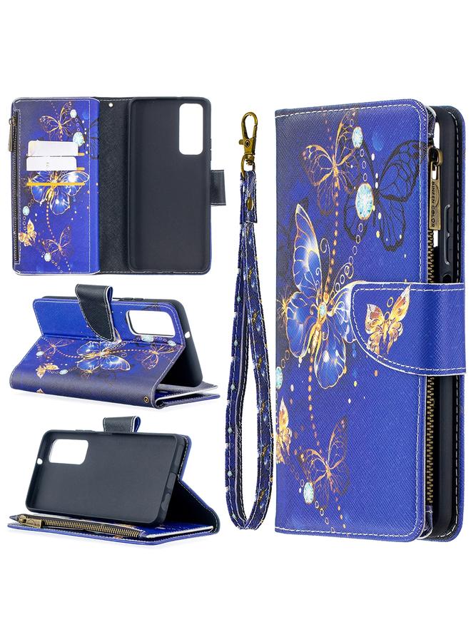 Zaboon Case For Huawei P smart 2021 / Y7a Colored Drawing Pattern Zipper Horizontal Flip Leather Case with Holder & Card Slots & Wallet - Image 1