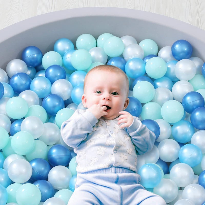 Heopeis Ball Pit Balls for Toddlers BPA Free Crush Proof Plastic Toy Balls for Ball Pit Childrens Pool Water Toys Ocean Balls for Play Tent 215 Inch Pack of 100 200 500 - Image 3