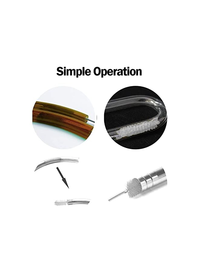 promass Drain Tube Cleaning Brushes, Flexible Refrigerator Scrub Brush, Drain Pipe Cleaning Kit Stainless Steel Nylon Flexible Drain Tube Cleaning Brushes for Home Kitchen (2 Pcs) - Image 3