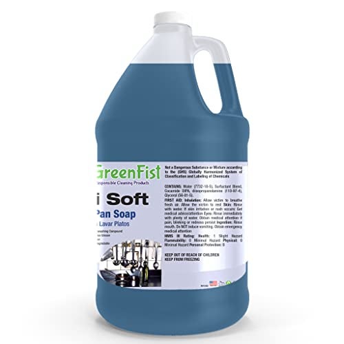 GreenFist Dish Soap Professional Detergent Liquid Pot & Pan Dish-Wash - Light or Heavy Use (Blue Unisoft 1 Gallon) - Image 5
