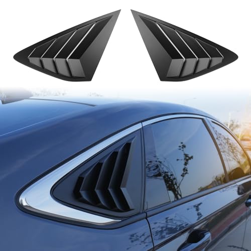CKE 2pcs Compatible with Honda Accord 2026 2025 2024 2023 Accessories Sport Car Exterior Rear Side Window Louvers Air Vent Scoop Shades Cover Blinds -Matt Black - Image 1