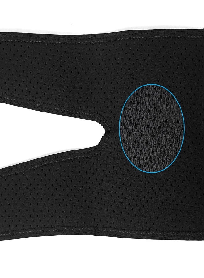 Luwint Youth Small Adult Thigh Hamstring Brace, Adjustable Compression Upper Leg Sleeve Support Wrap for Sprains, Tendinitis, Workout, Pain Relief, Single, Black - Image 4