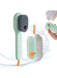 Generic 2 in 1 Multifunction Cleaning Brush,Liquid Shoe Cleaning Brush Laundry Brush with Soap Dispenser,Premium Bathroom Scrubber Soft Bristle Cleaning Brushes for Household Use (Green)  - Image 1