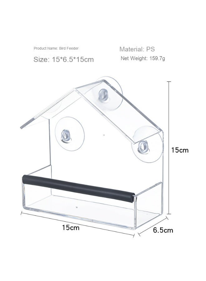 آنا حامل طيور مع نافذة شفافة من الأكريليك للتعليق في الهواء الطلق - Image 1