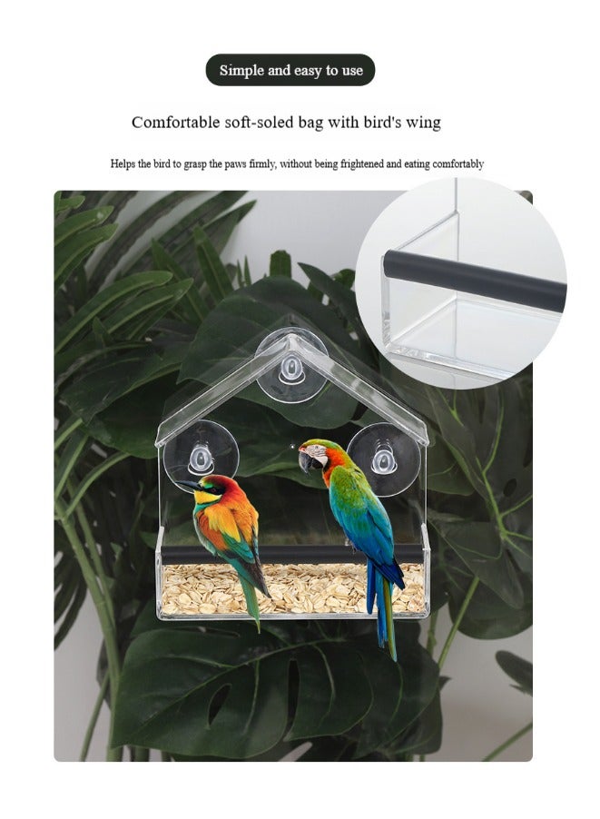 آنا حامل طيور مع نافذة شفافة من الأكريليك للتعليق في الهواء الطلق - Image 5