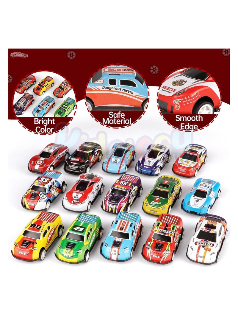مجموعة سيارات سحب من 48 قطعة، سيارات سباق ولعبة للأطفال 3+، سيارات صغيرة بالجملة، مواد تعليمية وتعليمية سيارات صغيرة لعبة شاحنات، هدية عيد ميلاد للبنين والبنات. - Image 2