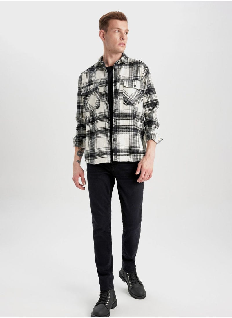 DeFacto - Man Relax Fit Long Sleeve Shirt - Image 1