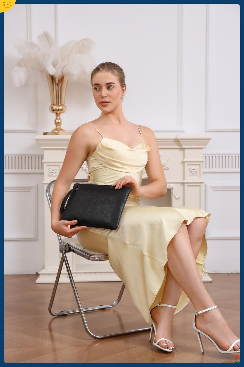 ruizedidi Clutch Purses for Women Evening Bag Women's Handbags Purse Trendy Designer Wedding Pu Leather Wristlet Royal blue - Image 3