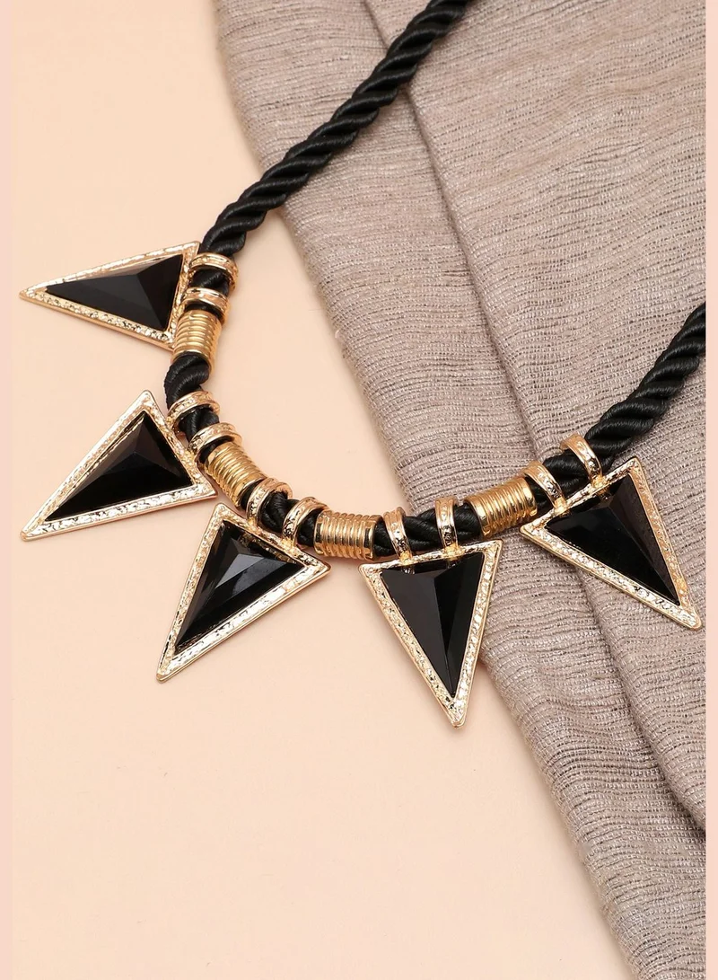 SOHI Gold Plated Party Designer Stone Necklace For Women