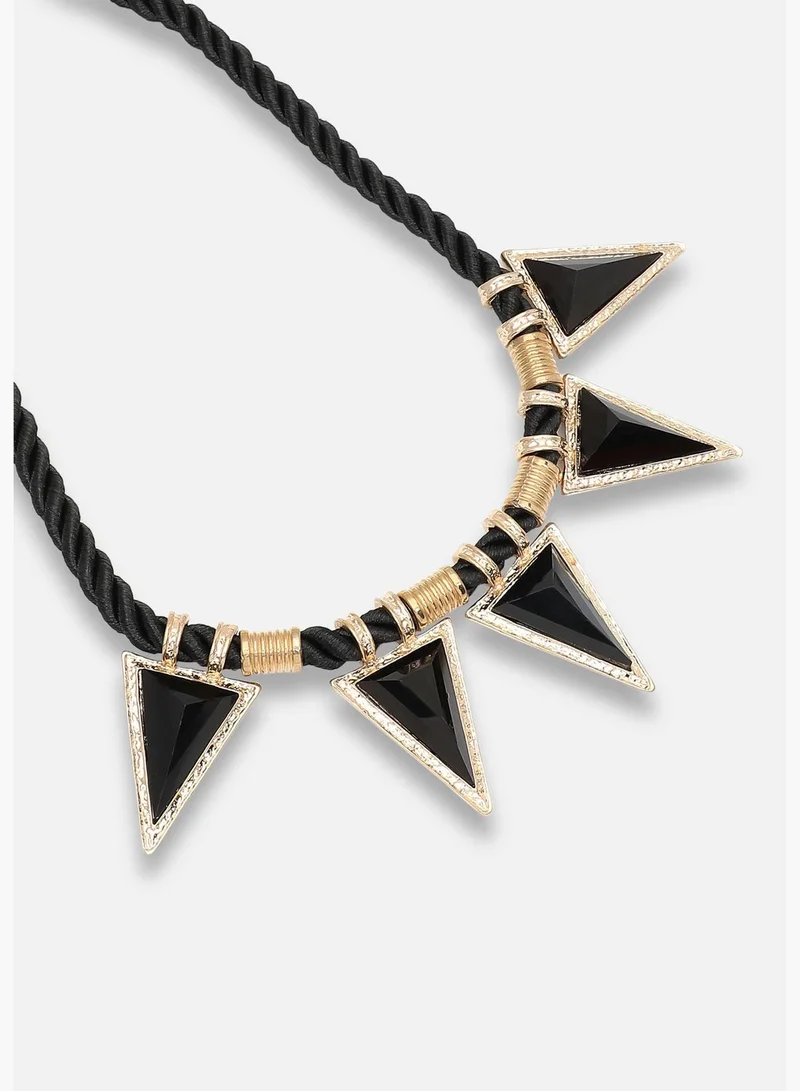 SOHI Gold Plated Party Designer Stone Necklace For Women
