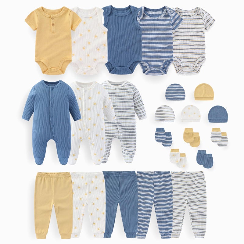 JELYLOVE Unisex Baby Boy Girl Clohtes Pants Sets 23 pack Cotton Casual New born Clothing Comfort Infant Birthday Outfit - Image 1
