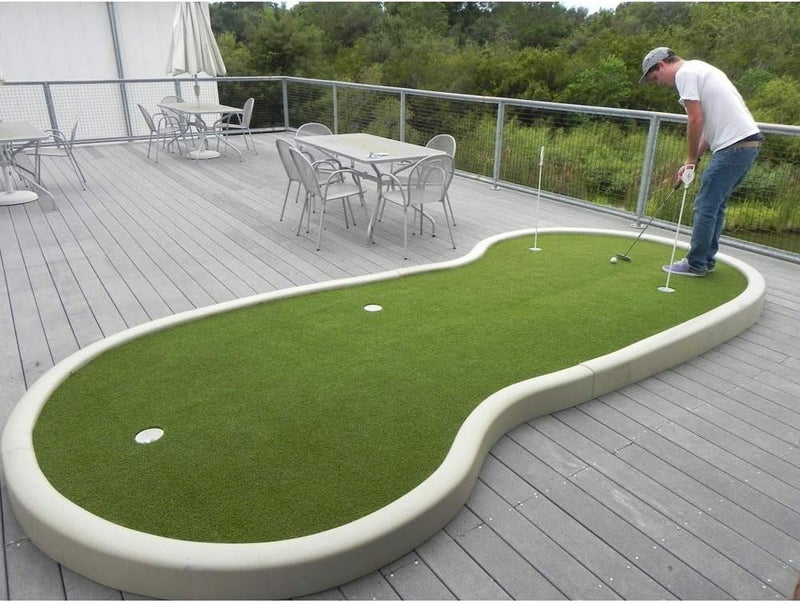 WarmShe Golf Putting Green - Artificial Grass Turf 5FT X 10FT, Indoor/Outdoor Training Mat, Synthetic Fake Grass for Baseball, Football, Gym Sports - Image 4