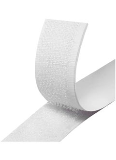 Hook and Loop Tape, Self Adhesive Sticky Tape, Heavy Duty Hook Loop Tape, Reusable Double Sided Sticky Tape Roll, Strength Velcro Heavy-Duty Stick On Self, Adhesive Velcro Tape, White, 8M