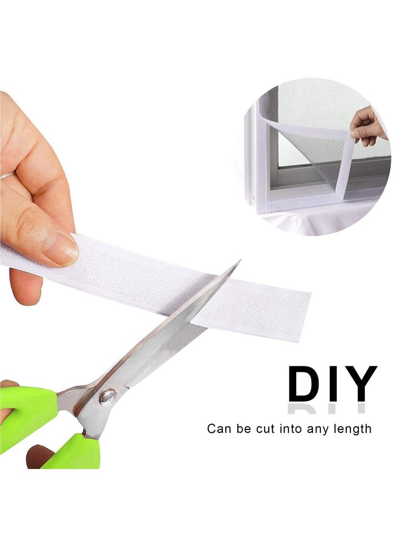 Generic - Hook and Loop Tape, Self Adhesive Sticky Tape, Heavy Duty Hook Loop Tape, Reusable Double Sided Sticky Tape Roll, Strength Velcro Heavy-Duty Stick On Self, Adhesive Velcro Tape, White, 8M - Image 1